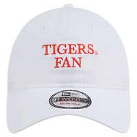 Casquette ajustable New Era blanche pour homme, modèle 9TWENTY, pour supporter des Tigers de Clemson