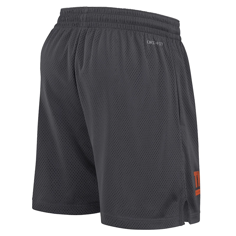 Men's Nike Anthracite Clemson Tigers 2024 Sideline Performance Mesh Shorts