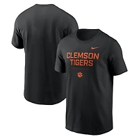 T-shirt Nike noir pour homme Clemson Tigers 2025 Courtside Basketball Performance