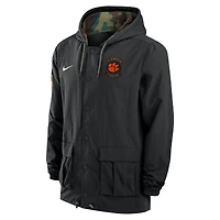 Men's Nike Black Clemson Tigers 2025 NCAA Military Appreciation Full-Snap Jacket
