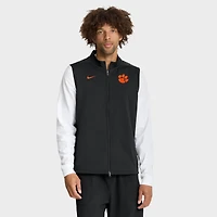 Gilet zippé Nike noir Clemson Tigers Primetime Victory Therma-FIT pour homme