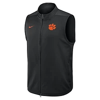Gilet zippé Nike noir Clemson Tigers Primetime Victory Therma-FIT pour homme