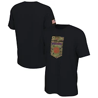 T-shirt Nike Clemson Tigers Veterans Camo noir pour homme