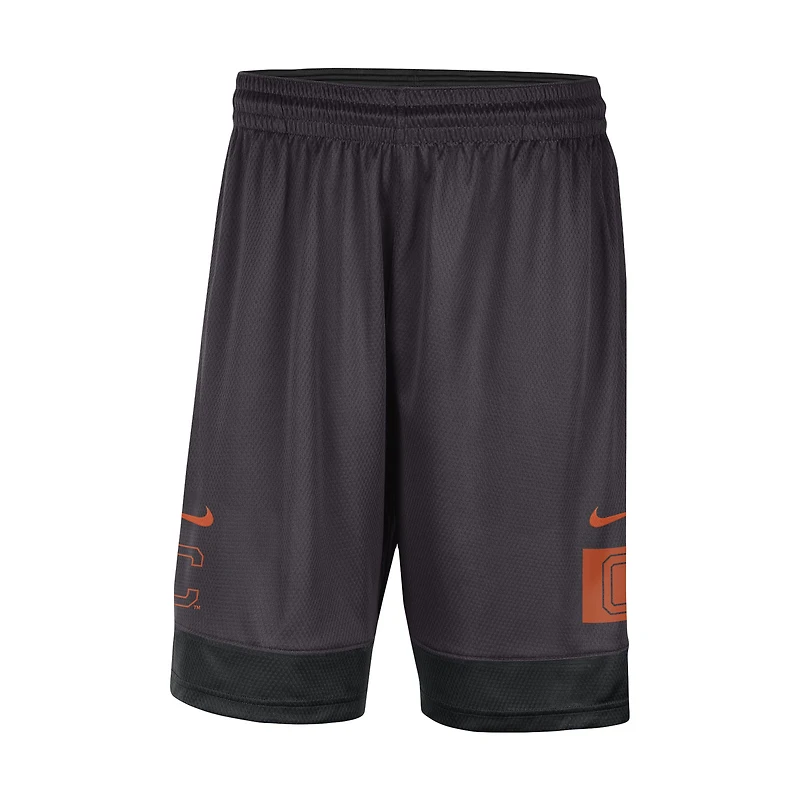 Men's Nike Charcoal Clemson Tigers Performance Fast Break Shorts