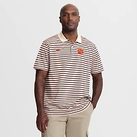 Men's Nike /White Clemson Tigers Primetime Victory Striped Dri-FIT Polo