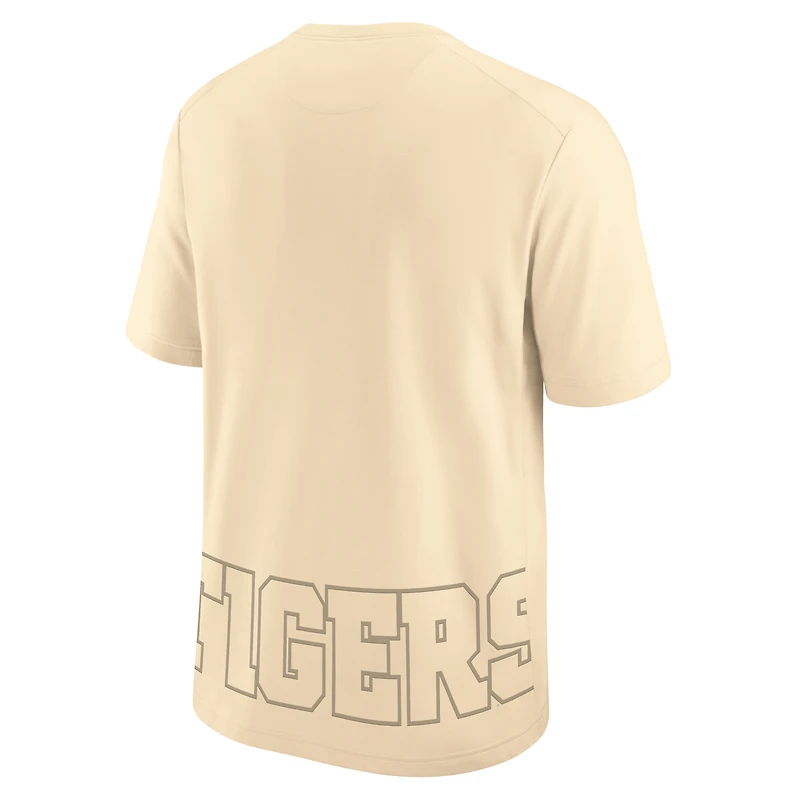 T-shirt Nike crème pour homme Clemson Tigers Primary Statement Performance Two-Hit
