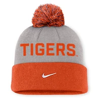 Bonnet à revers Nike Primetime Peak gris/orange pour homme avec pompon