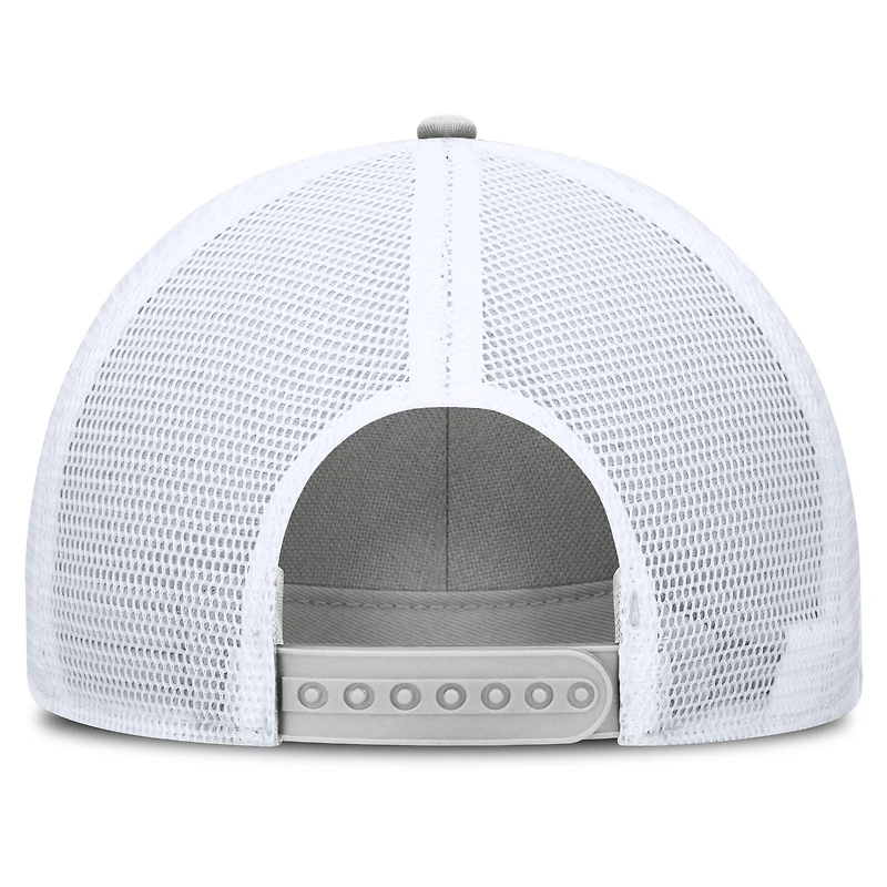 Casquette ajustable Nike grise/blanche Clemson Tigers 2025 On-Field Rise Engineered Trucker pour homme