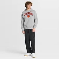 Sweat à capuche Nike gris Clemson Tigers Club Fleece Arch pour homme