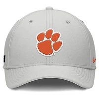 Casquette Nike grise Clemson Tigers Rise Practice Performance Flex pour homme