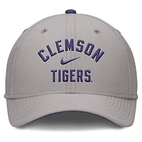 Men's Nike Gray Clemson Tigers Rise Prep Performance Flex Hat