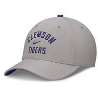 Casquette Nike grise Clemson Tigers Rise Prep Performance Flex pour homme