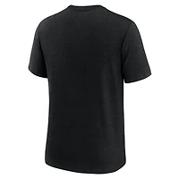 T-shirt Nike noir chiné Clemson Tigers Legacy Arch Tri-Blend pour homme