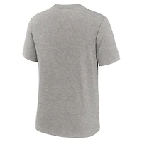 Men's Nike Heather Gray Clemson Tigers Arch Over Logo Tri-Blend T-Shirt