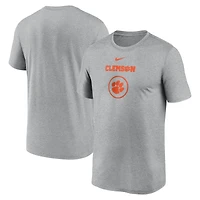 Men's Nike Heather Gray Clemson Tigers On-Court Basketball Practice Legend Dri-FIT T-Shirt