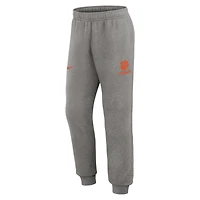 Men's Nike Heather Gray Clemson Tigers Primetime Club Fleece Jogger Pants