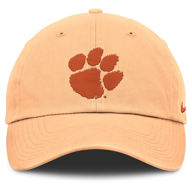 Men's Nike Light Orange Clemson Tigers Club Campus Adjustable Hat