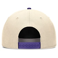 Casquette ajustable Nike Clemson Tigers Academic Rise Dri-FIT pour homme, coloris naturel/violet