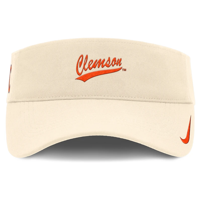 Men's Nike Natural Clemson Tigers Primetime Ace Adjustable Visor