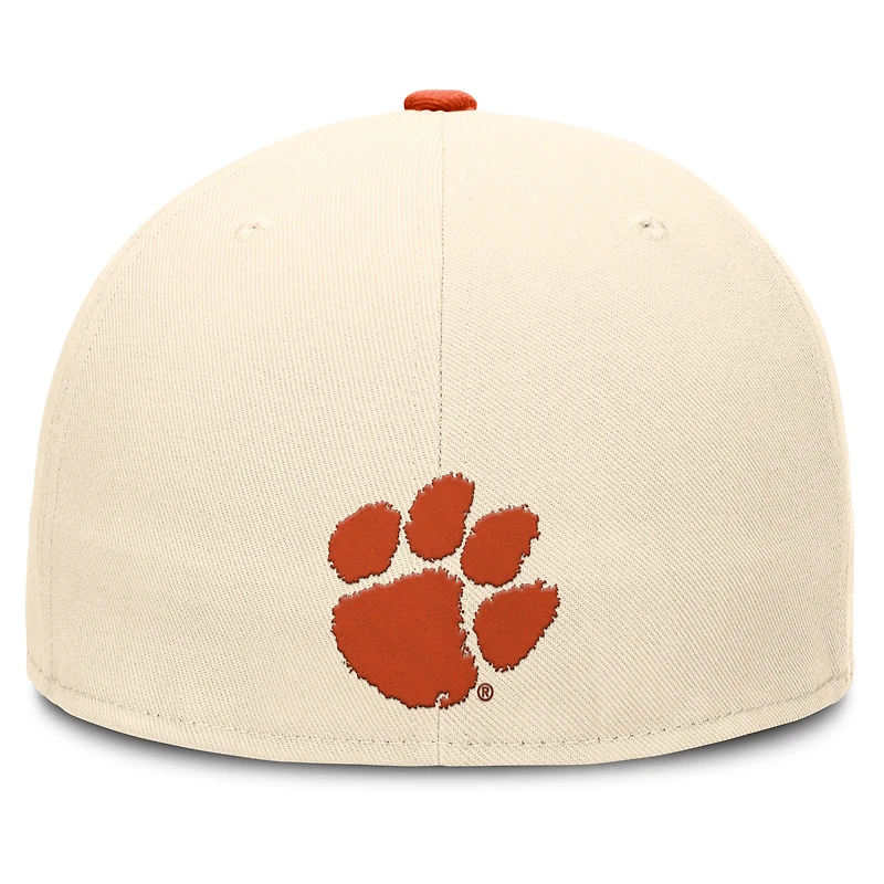 Casquette ajustée Nike Natural Clemson Tigers Primetime True Performance pour homme