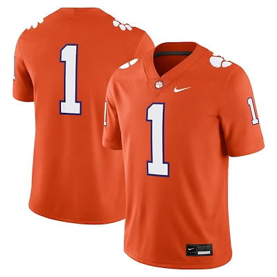 Maillot de match Nike #1 Orange Clemson Tigers pour homme