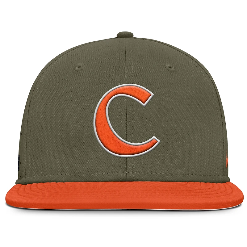 Casquette ajustée True Performance On-Field Dugout pour homme Nike Olive Clemson Tigers