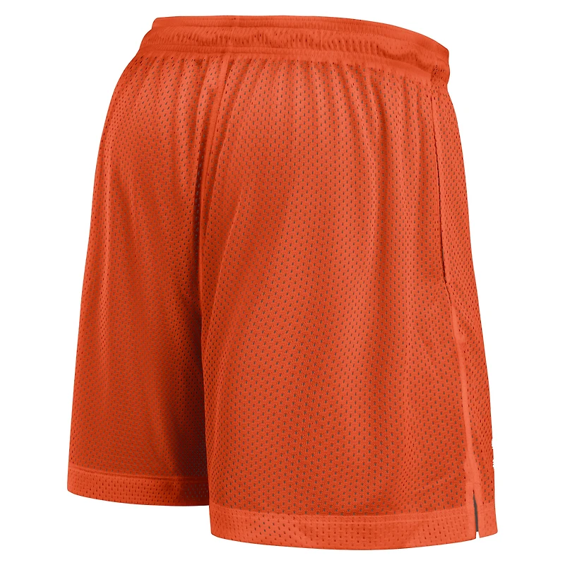 Short réversible Nike orange/gris chiné pour homme des Clemson Tigers