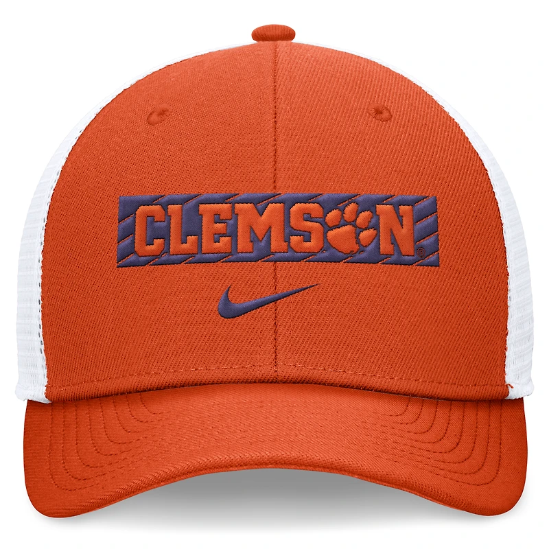 Men's Nike Orange/White Clemson Tigers 2024 Sideline Trucker Adjustable Hat