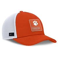 Men's Nike  Orange/White Clemson Tigers 2025 On-Field Rise Engineered Trucker Adjustable Hat