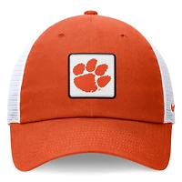 Casquette réglable Nike Orange/Blanc Clemson Tigers Primetime Club Trucker pour homme