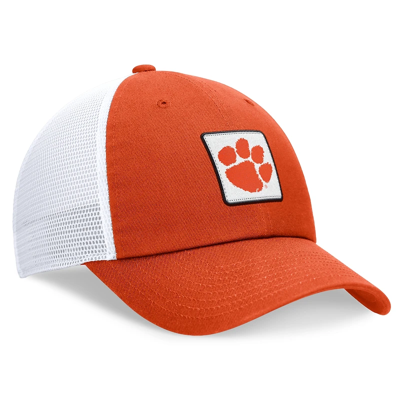 Casquette réglable Nike Orange/Blanc Clemson Tigers Primetime Club Trucker pour homme
