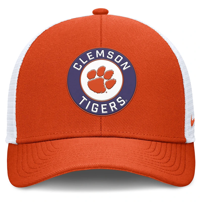 Men's Nike Orange/White Clemson Tigers Rise Primetime Performance Trucker Adjustable Hat