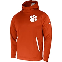 Men's Nike Orange Clemson Tigers 2-Hit Performance Pullover Hoodie