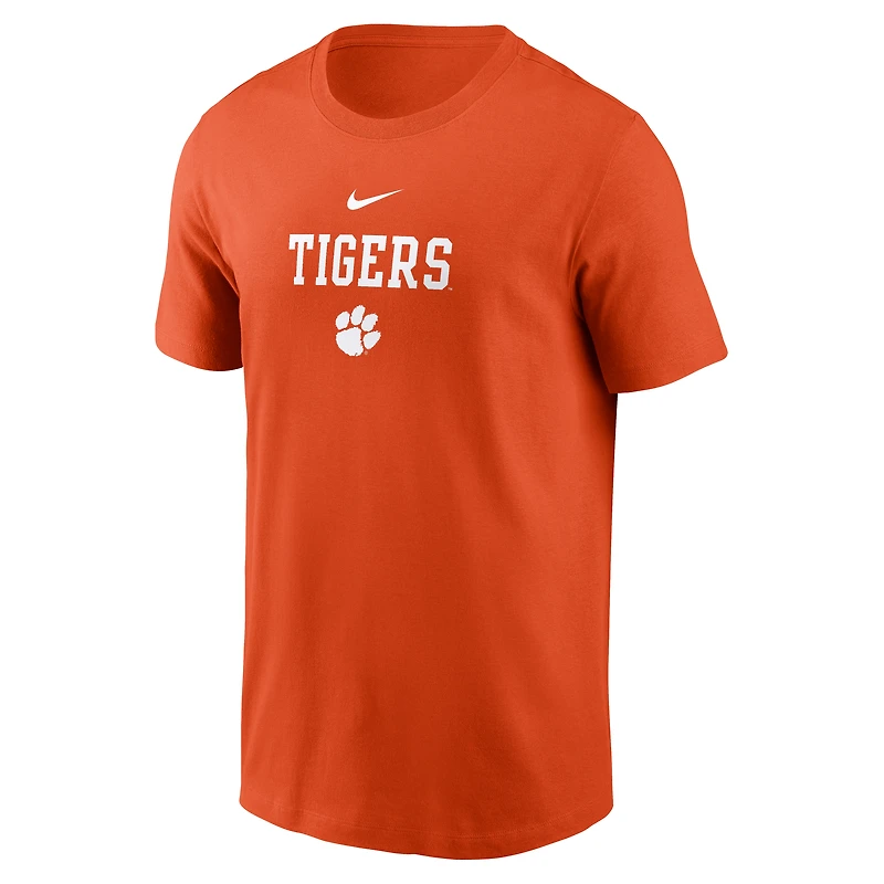T-shirt Nike orange Clemson Tigers 2-Hit Stacked pour homme