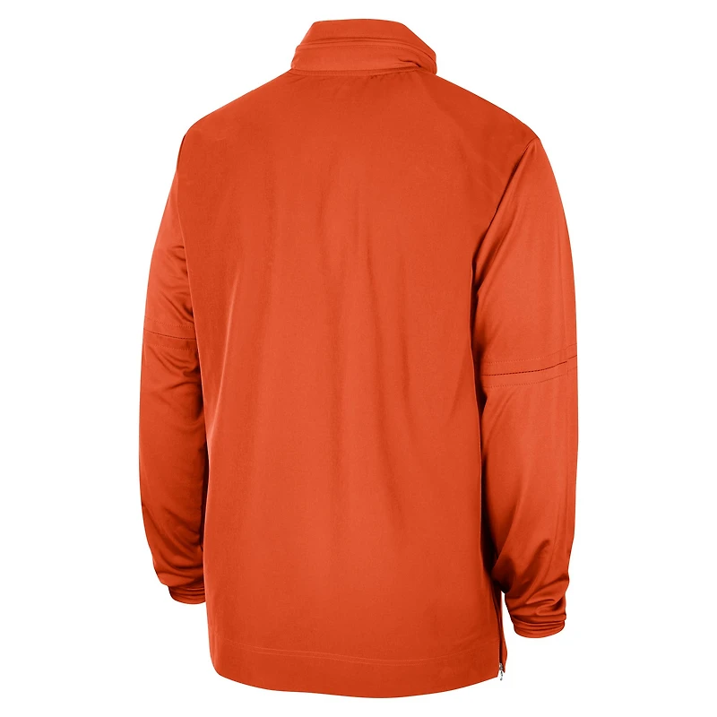 Veste à capuche demi-zip Nike Clemson Tigers 2023 Coach pour homme orange