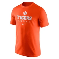 T-shirt Nike Orange Clemson Tigers 2023 Sideline Performance pour homme