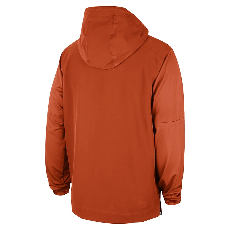 Veste à capuche fermeture éclair quart de joueur Nike Clemson Tigers 2023 Sideline Player pour homme orange