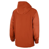 Veste à capuche fermeture éclair quart de joueur Nike Clemson Tigers 2023 Sideline Player pour homme orange