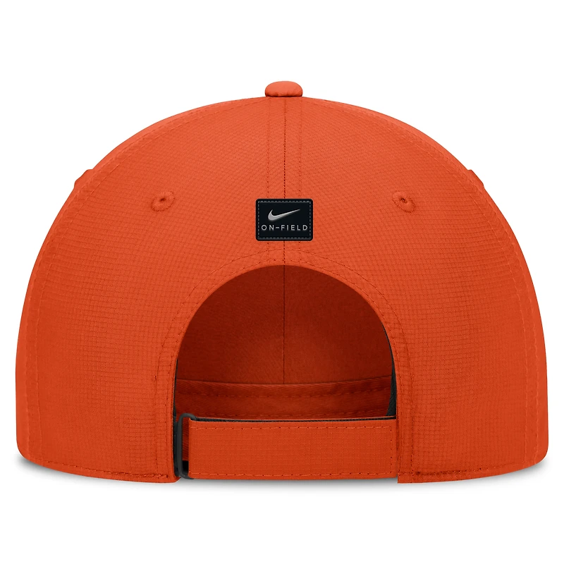 Casquette ajustable Nike Orange Clemson Tigers 2024/25 On-Field Club Performance pour homme