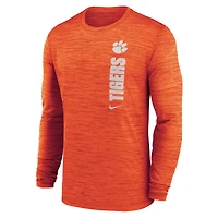 Men's Nike Clemson Tigers 2024 Sideline Velocity Dri-FIT Long Sleeve T-Shirt