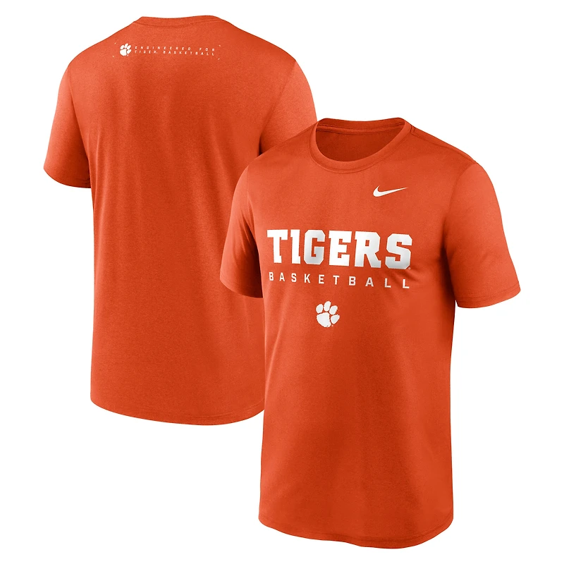 Men's Nike Orange Clemson Tigers 2025 Courtside Basketball Legend Dri-FIT T-Shirt