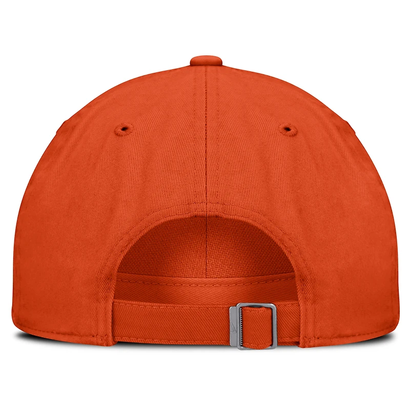 Casquette ajustable Nike orange Clemson Tigers 2025 On-Field Club pour homme