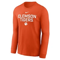 Men's Nike Orange Clemson Tigers 2025 Sideline Dri-FIT Long Sleeve T-Shirt
