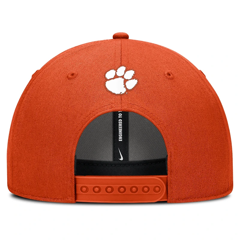 Casquette ajustable Nike orange Clemson Tigers 2025 Sideline Rise pour homme
