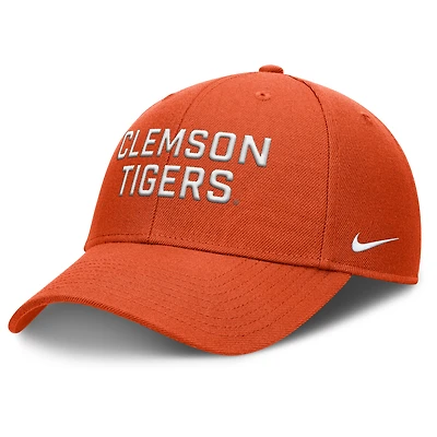Men's Nike Clemson Tigers 2025 Sideline Rise Practice Adjustable Hat