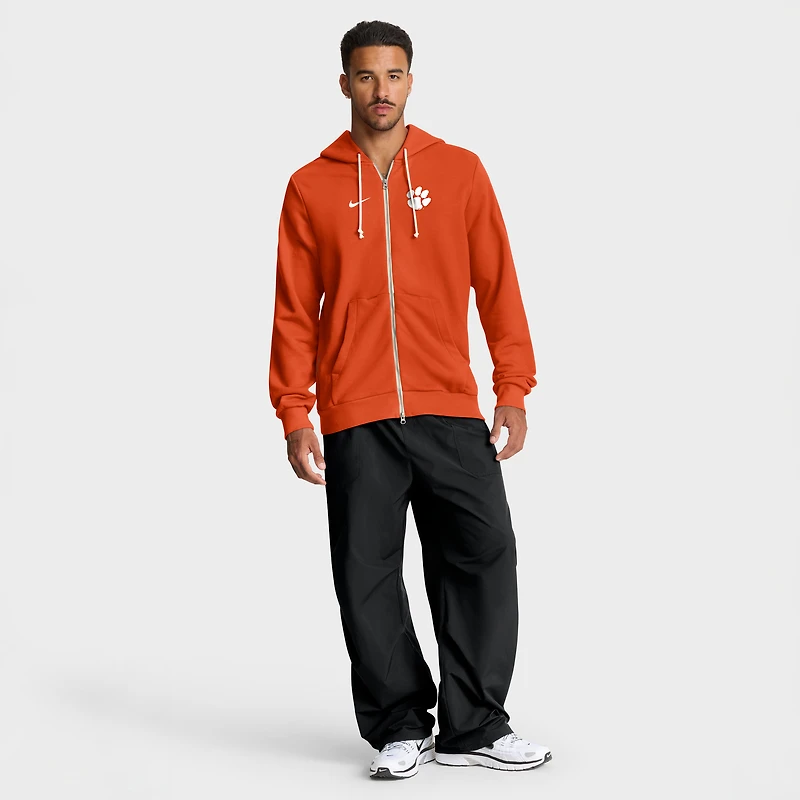Men's Nike Orange Clemson Tigers 2025 Sideline Standard Issue Dri-FIT Full-Zip Hoodie