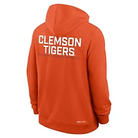 Men's Nike Orange Clemson Tigers 2025 Sideline Standard Issue Dri-FIT Full-Zip Hoodie