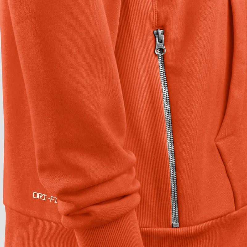 Men's Nike Orange Clemson Tigers 2025 Sideline Standard Issue Dri-FIT Full-Zip Hoodie