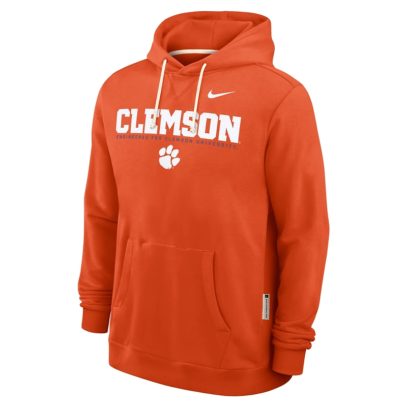 Sweat à capuche Nike Orange Clemson Tigers 2025 Sideline Standard Issue Dri-FIT pour homme