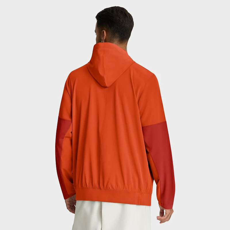 Veste à capuche Nike Orange Clemson Tigers Anorak demi-zip pour homme